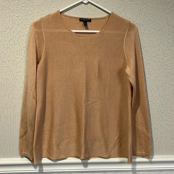 Eileen Fisher blush light weight sweater size small petite - Picture 2 of 7